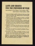 German propaganda leaflet - "Laws and rights for the prisoner of war"; 5095
