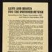 German propaganda leaflet - "Laws and rights for the prisoner of war"; 5095 German propaganda leaflet - "Laws and rights for the prisoner of war"; 5095