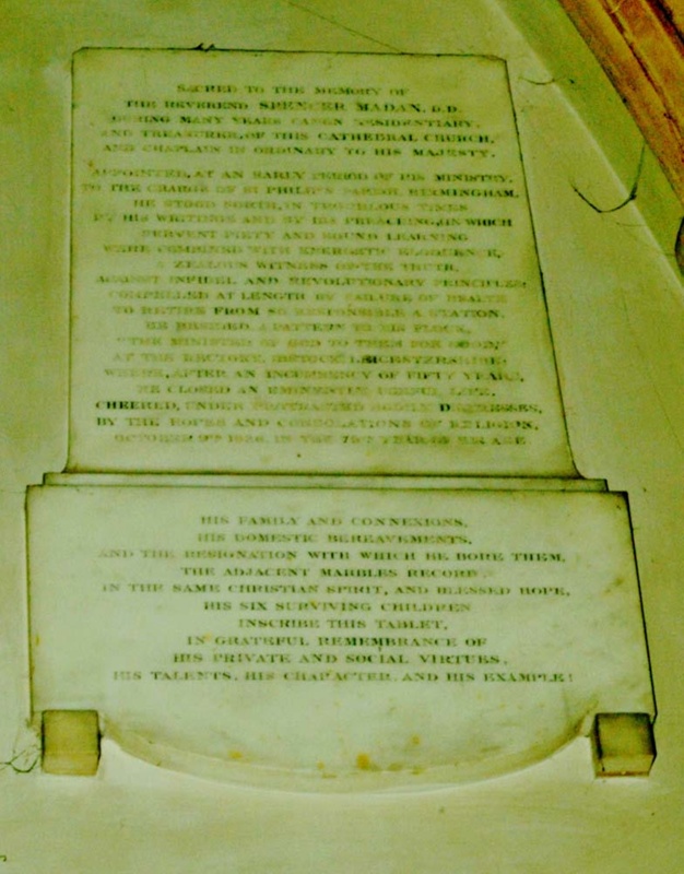 Rev. Spencer Madan monument; c1836; LCA 0397 eHive