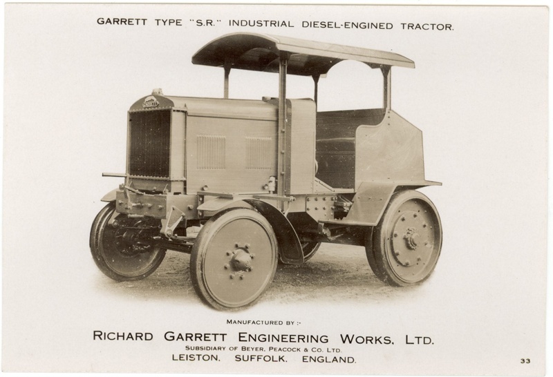 Garrett Type 'SR' Diesel Tractor; Richard Garrett Engineering Works