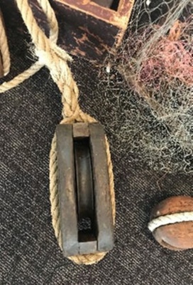 Ship's Pulley - Wooden; Unknown; TMA2021.00017.4.4