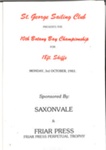 The Tenth 18ft Skiffs Botany Bay Championship October, 1983 Programme; S719