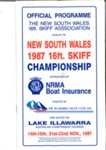 NSW 16ft Skiff Association 1987 NSW Championship Official Programme; S718