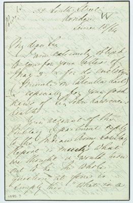 Letter from Florence Nightingale to Dr. Charles Hathaway, 18 June 1864; Florence Nightingale; 18/06/1864; 1085.07