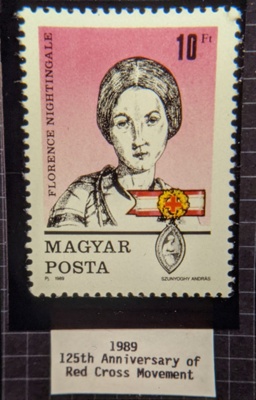 Hungarian Florence Nightingale Stamp; Magyar Posta; 1989; 0879.05