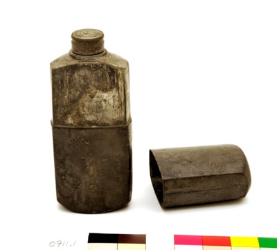 Pewter Flask; c1850s; 0711.01