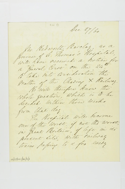 Letter from Florence Nightingale to Richard Baggallay, 27 Dec 1860