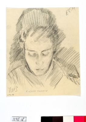 Drawing by Annette Garfitt, "E. Case Morris"; Annette Garfitt nee Bowen; 1939; 1095.18