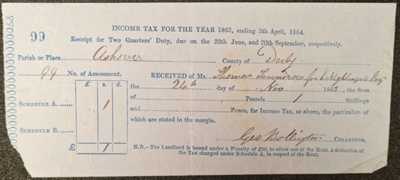Income tax receipt; 24/11/1863; 1073.27 | eHive