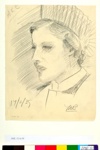 Drawing by Annette Garfitt, "A.K.E"; Annette Garfitt nee Bowen; 17/06/1939; 1095.11