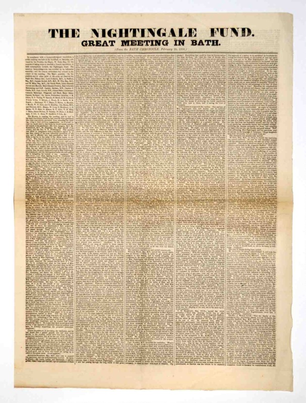 Broadsheet newspaper article about The Nightingale Fund.; H E