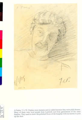 Drawing by Annette Garfitt, "A Pinkie"; Annette Garfitt nee Bowen; 07/01/1939; 1095.07
