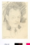 Drawing by Annette Garfitt, "Night Porter Don"; Annette Garfitt nee Bowen; 18/06/1939; 1095.20