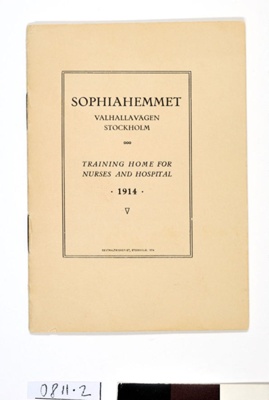 Sophiahemmet Prospectus; Gentraltryokeriet; 1914; 0811.02