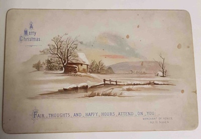 Christmas Card; 1884; 0809.02