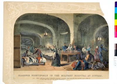 Florence Nightingale in the Military Hospital at Scutari
; J.A. Benwell; 1855; 0012