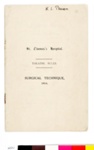 Booklet of Theatre rules for nurses at St Thomas' Hospital; St. Thomas's Hospital; 1914; 1221