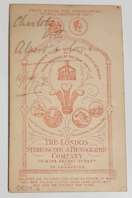 Carte-de-visite with attached photograph of a memorial tablet to Henry Dawson 1653; The London Stereoscopic & Photographic Company; 1870s; 0809.06