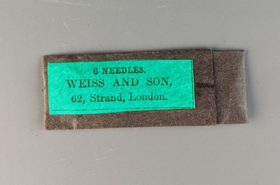 Set of needles; John Weiss & Son; c1879; 0176.13 Set of needles; John Weiss & Son; c1879; 0176.13