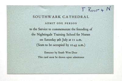 Ticket to Commemorative Event; 1315