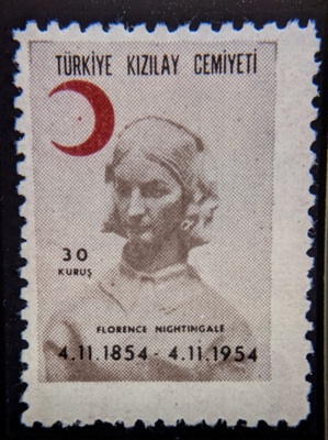 Turkish Florence Nightingale Stamp; Turkish Red Crescent Society; 1954; 0880.13