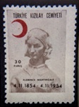 Turkish Florence Nightingale Stamp; Turkish Red Crescent Society; 1954; 0880.13