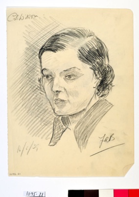 Drawing by Annette Garfitt, "C.E. Wilson"; Annette Garfitt nee Bowen; 16/06/1939; 1095.21