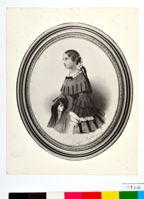 Photograph of Painted Miniature Portrait of Florence Nightingale; J. Rawlins; 0766