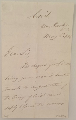 Letter to W E Nightingale; 06/05/1864; 1073.274 | eHive