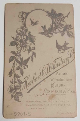 Carte-de-visite with attached photograph of 'The Times' Marriages for the week ending Friday 7th September 1894.; Herbert C. Wharton & Co; 1894; 0809.05