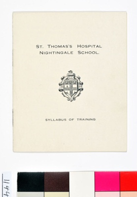 Syllabus of Training; Nightingale Training School; 1144