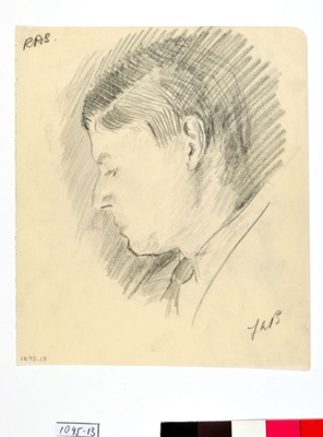 Drawing by Annette Garfitt, "RAS"; Annette Garfitt nee Bowen; 1939; 1095.13