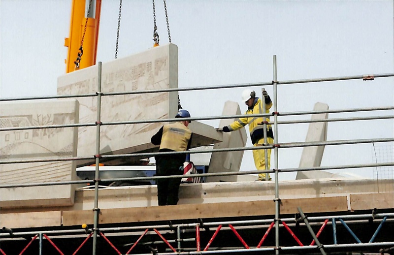 Novigating Bridge Construction of Navigation Approach Bridge; Stowmarket Photo Album; 04/ ...