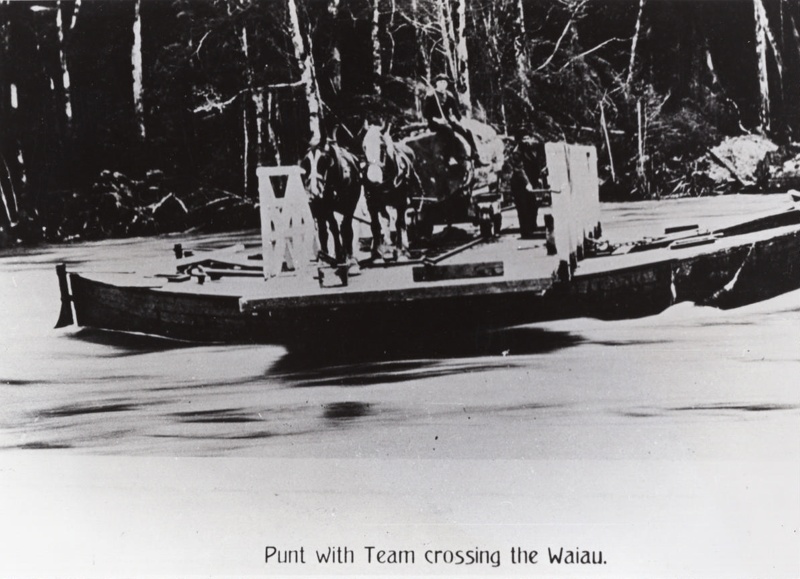 Wallace County Infrastructure - Tūātapere Punt, Midstream in the Waiau River (no date)