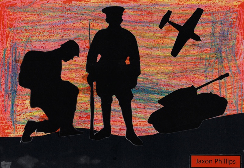 Tūātapere & Districts Schools - Anzac Displays at RSA, art works from 2024
