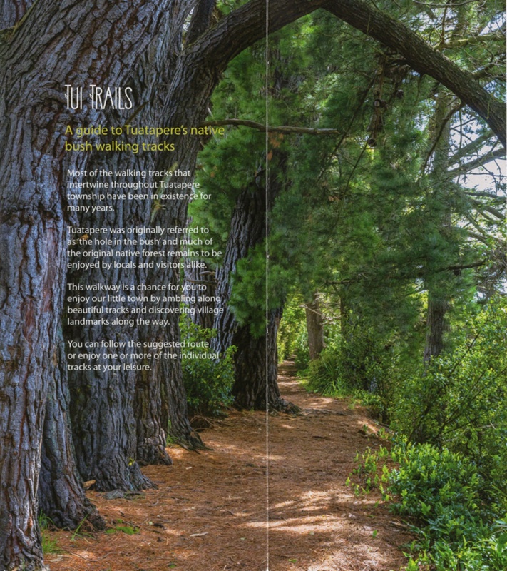Tūātapere Tourism history Tui Trails brochure & maps of walking