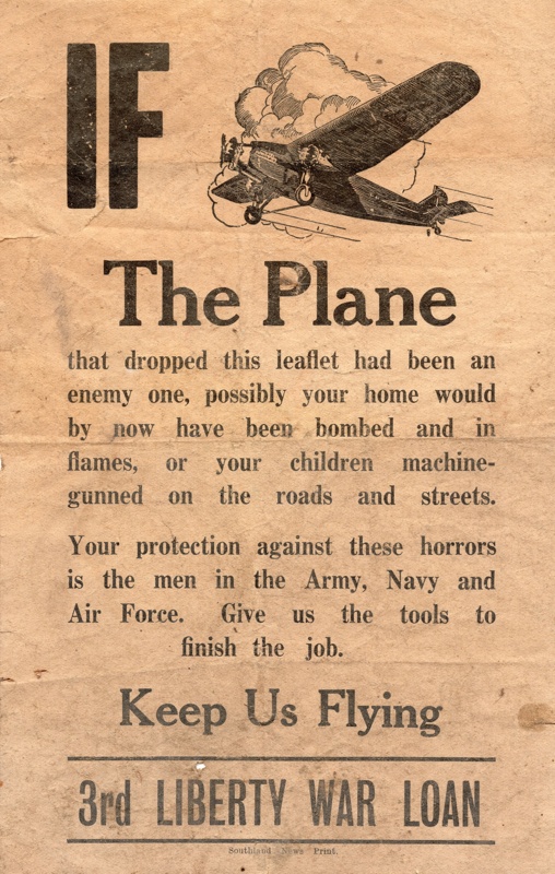 Tūātapere & Districts History - WW2 Propaganda Poster to Raise War Funds