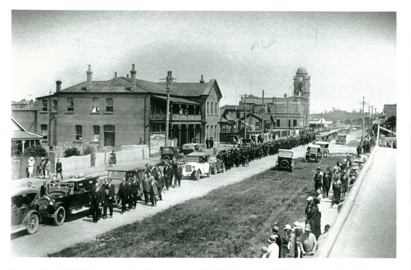 funeral procession of the four victims of the Millerton Mine Disaster