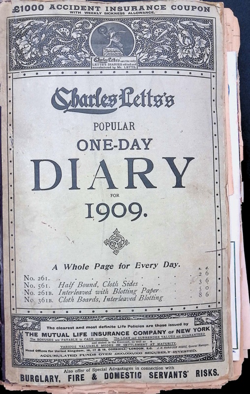 J.C. Williamson Diary; Williamson, J.C., 1844-1913; 1909 | EHive