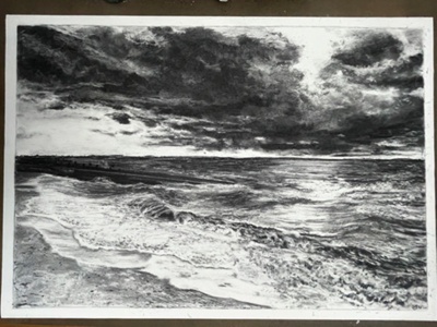 Liz Atkin, Whitstable in Charcoal; Liz Atkin; LDBGC141