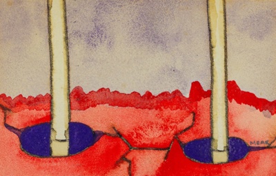 Pat Mear, Red Landscape Sketch; Pat Mear; LDBGC104
