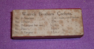 Cachets; Warrick Brothers; AFDHM01309