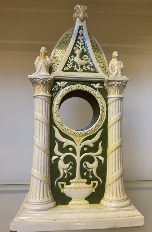 clock case; Della Robbia Pottery (active 1894-1906); BIKGM.3042