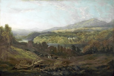 Landscape (Mountain and Cows); Wilson, Richard (1714-1782); BIKGM.669