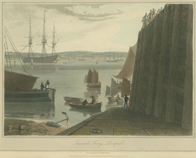 Seacombe Ferry, Liverpool 1815; Daniell, William; BIKGM.W619