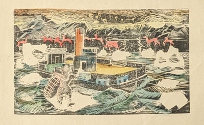 Birkenhead Ferry - A Surrealistic Study; Richards, Albert (1919-1945); 1935-1939; BIKGM.7117