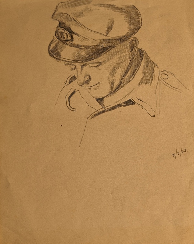 Portrait of Military Man ; Burke, Thomas; 1943; BIKGM.7343.47