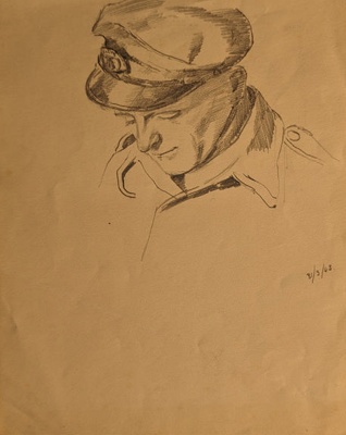 Portrait of Military Man ; Burke, Thomas; 1943; BIKGM.7343.47