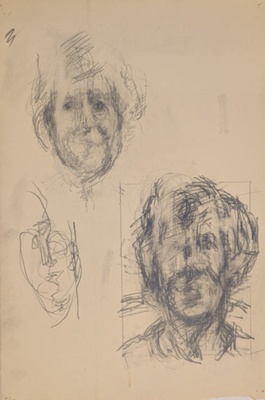 Three Self-Portraits; Horsfield, Nicholas (1917-2005); BIKGM.8903