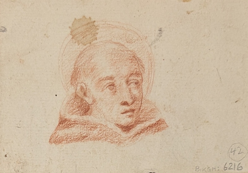 Head and Shoulders Study of a Monk ; BIKGM.6216